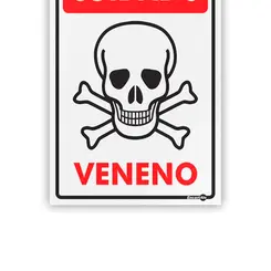 Placa Cuidado Veneno Encartale