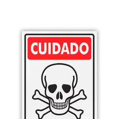Placa Cuidado Veneno Encartale