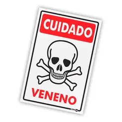 Placa Cuidado Veneno Encartale