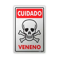 Placa Cuidado Veneno Encartale