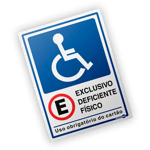 Placa Deficiente Físico Adesivo Encartale