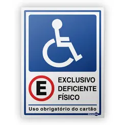 Placa Deficiente Físico Adesivo Encartale