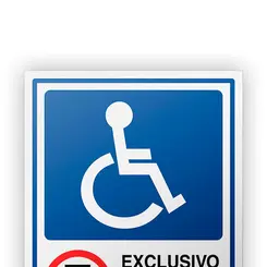 Placa Deficiente Físico Adesivo Encartale