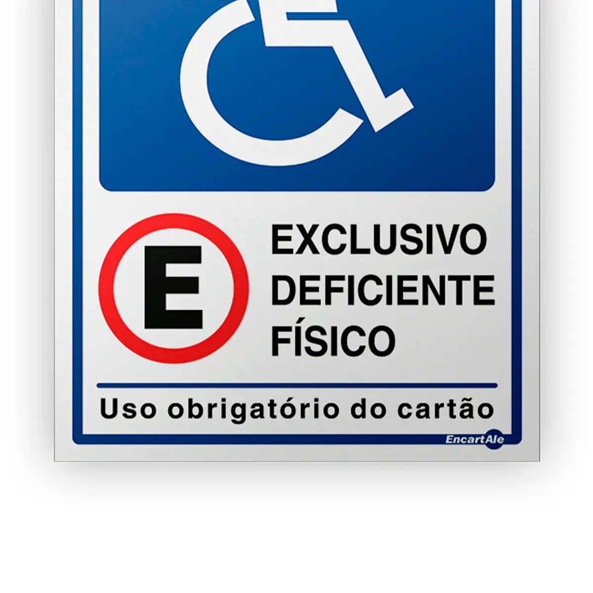 Placa Deficiente Físico Adesivo Encartale