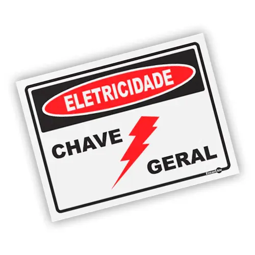 Placa Eletricidade Chave Geral Encartale
