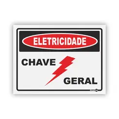 Placa Eletricidade Chave Geral Encartale