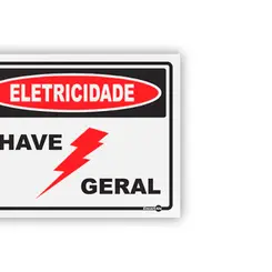 Placa Eletricidade Chave Geral Encartale