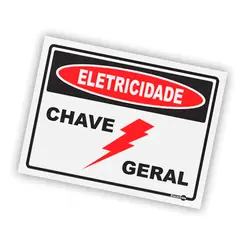 Placa Eletricidade Chave Geral Encartale