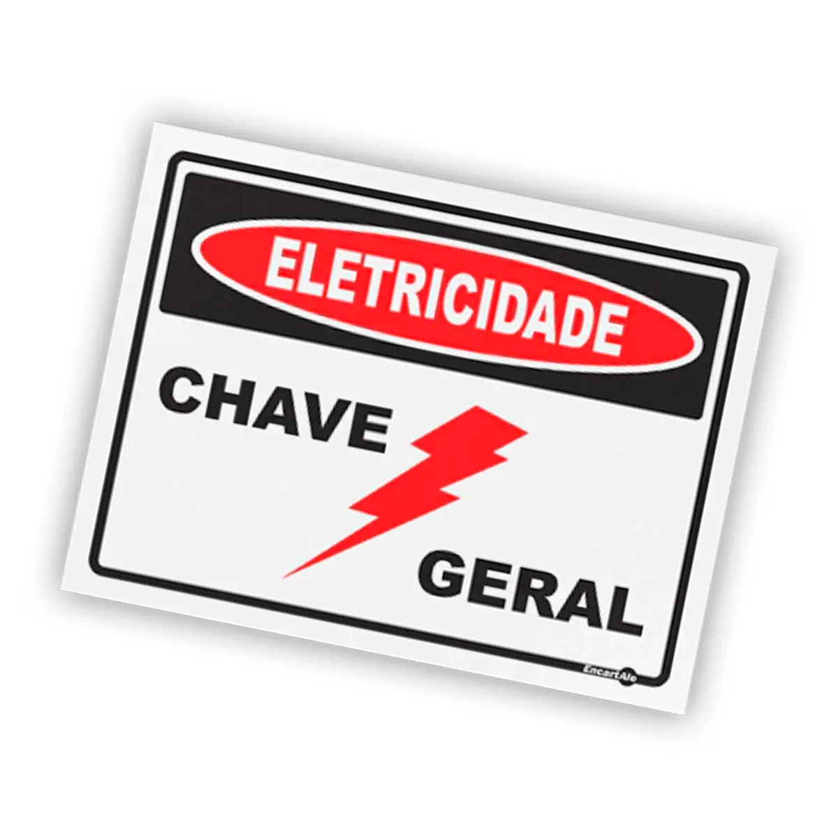 Placa Eletricidade Chave Geral Encartale
