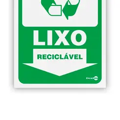 Placa Lixo Reciclável Adesivo Encartale