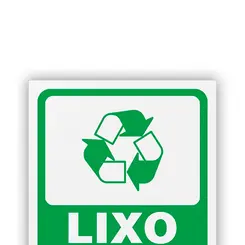 Placa Lixo Reciclável Adesivo Encartale