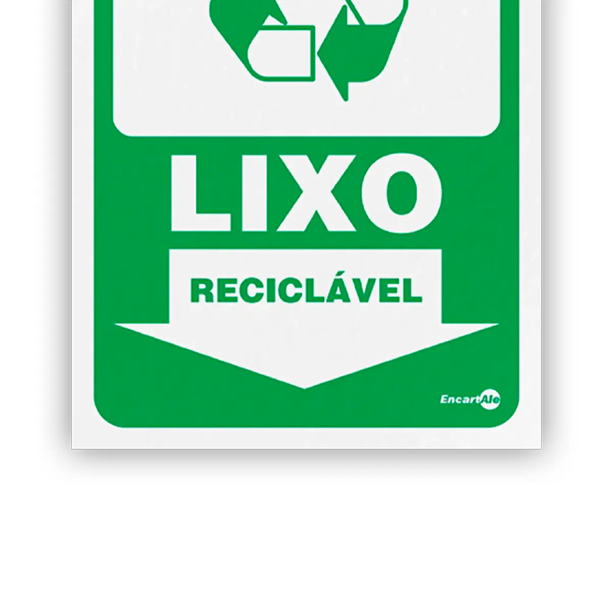 Placa Lixo Reciclável Adesivo Encartale
