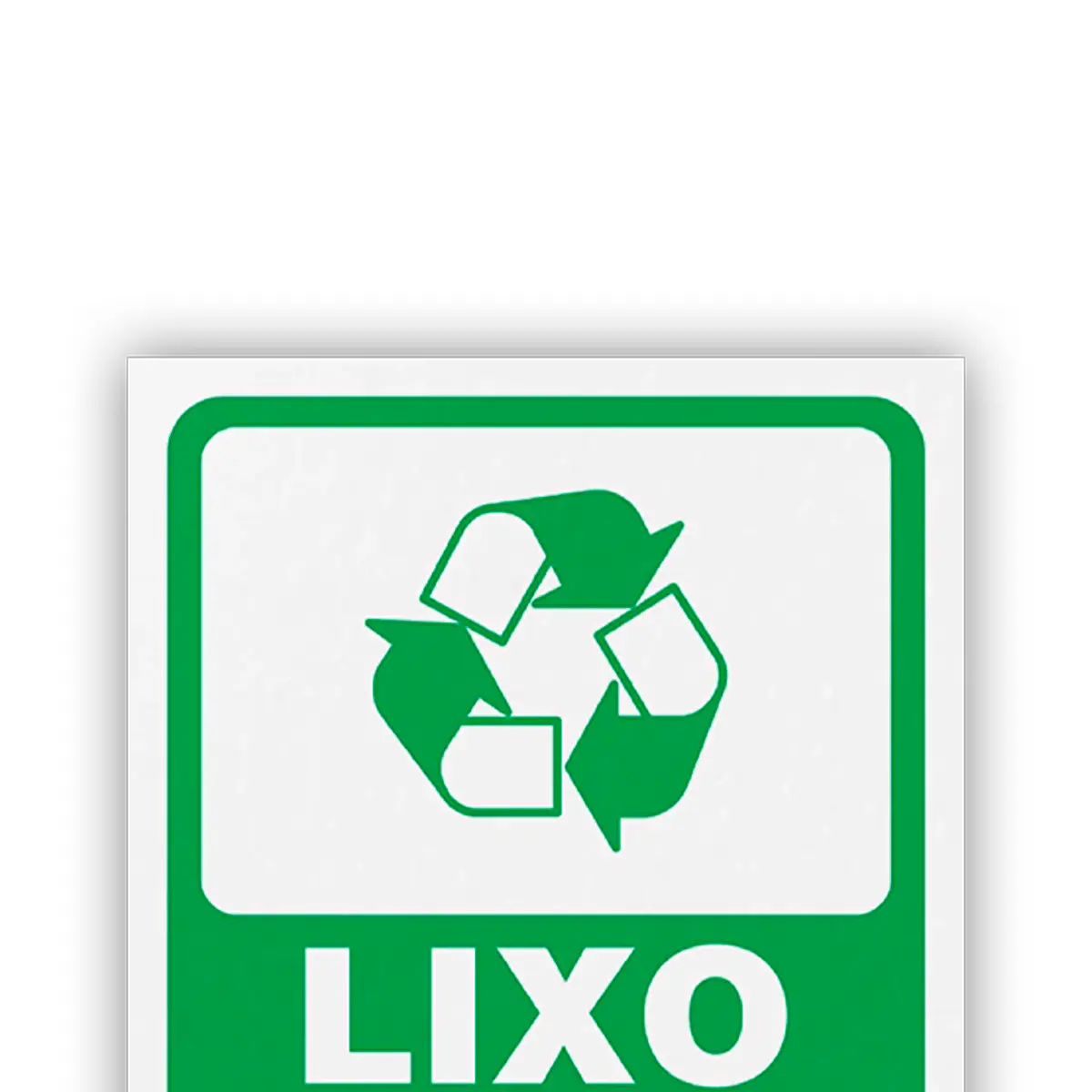 Placa Lixo Reciclável Adesivo Encartale
