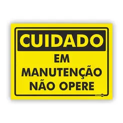 Placa Cuidado Em Manutenção Não Opere Encartale