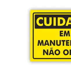 Placa Cuidado Em Manutenção Não Opere Encartale