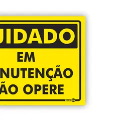 Placa Cuidado Em Manutenção Não Opere Encartale