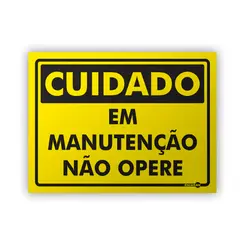 Placa Cuidado Em Manutenção Não Opere Encartale