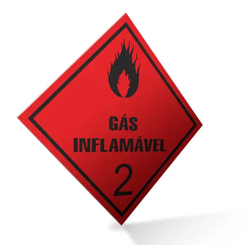 Placa Gás Inflamável Classse 2 Encartale