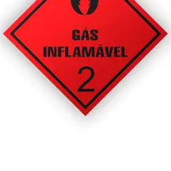 Placa Gás Inflamável Classse 2 Encartale
