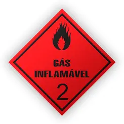 Placa Gás Inflamável Classse 2 Encartale