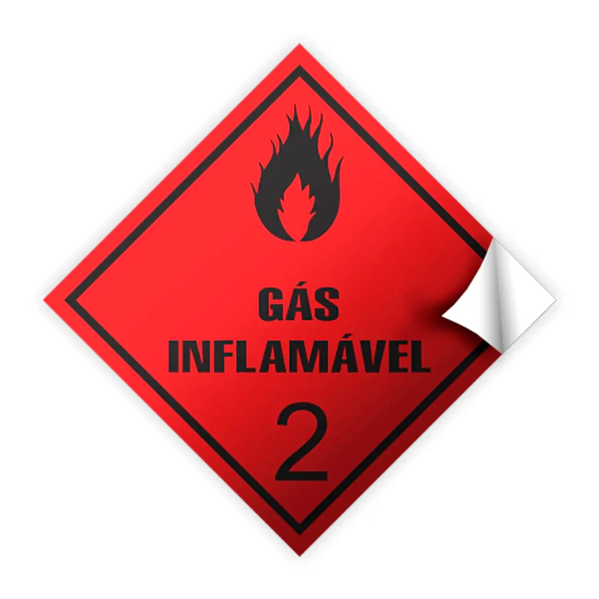 Placa Gás Inflamável Classse 2 Encartale
