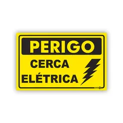 Kit 4 Placas Cuidado Cerca Elétrica Encartale