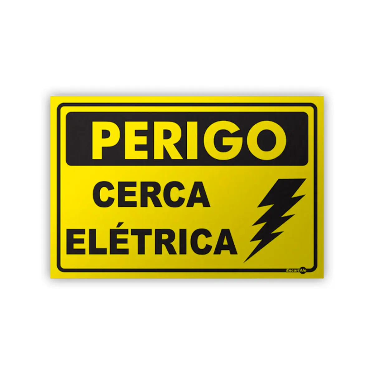 Kit 4 Placas Cuidado Cerca Elétrica Encartale