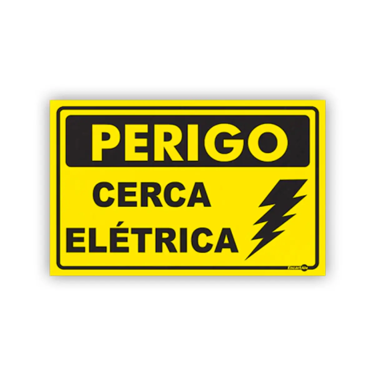 Kit 4 Placas Cuidado Cerca Elétrica Encartale