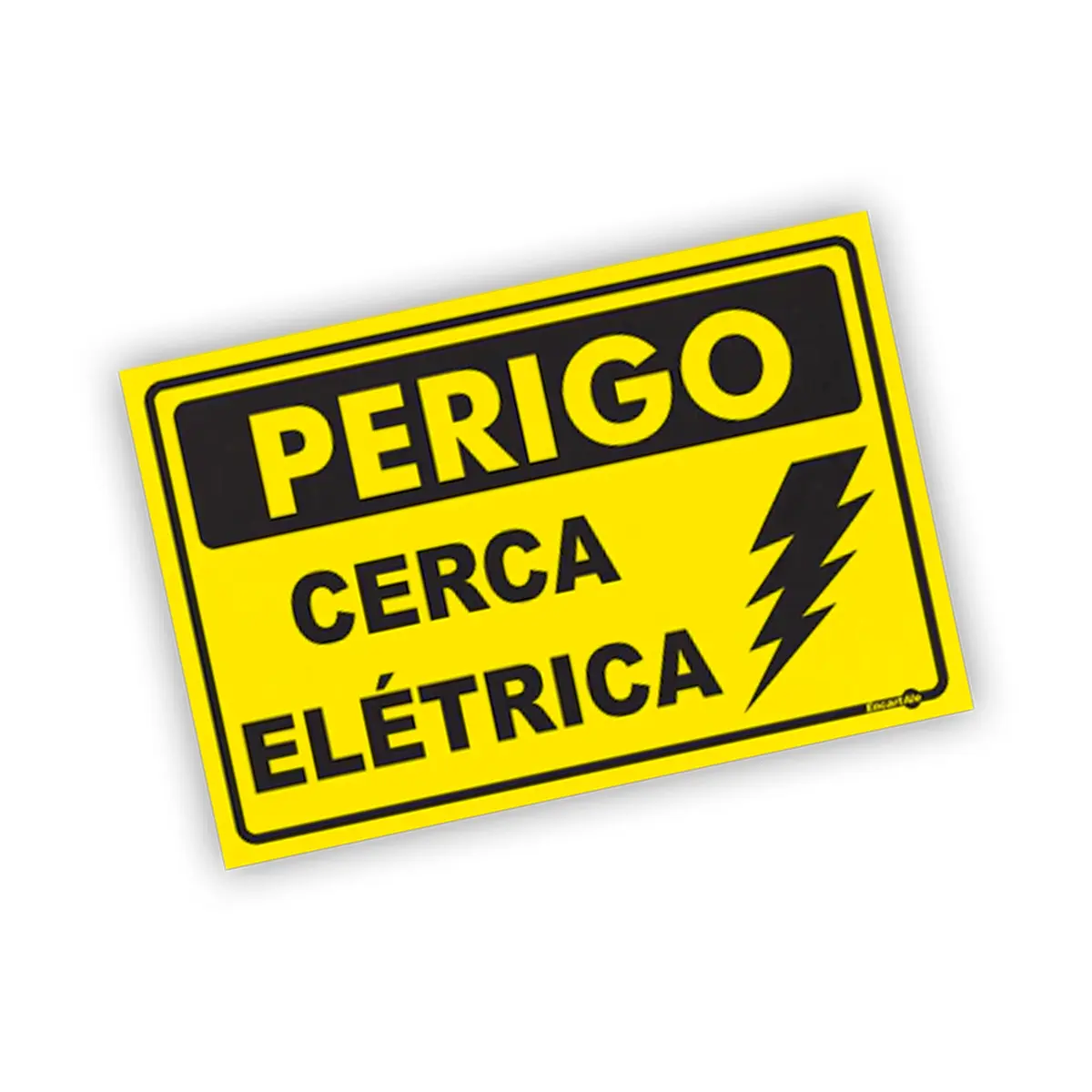 Kit 4 Placas Cuidado Cerca Elétrica Encartale