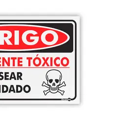 Placa Perigo Depósito de Embalagens de Agrotóxicos Encartale