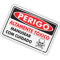 Placa Perigo Depósito de Embalagens de Agrotóxicos Encartale