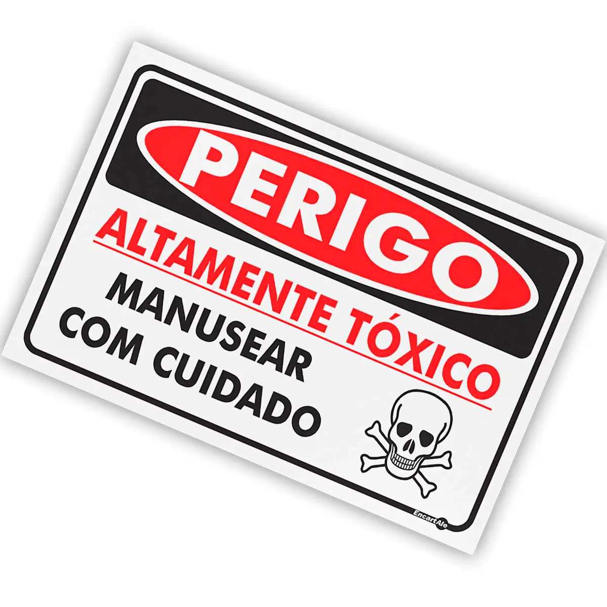 Placa Perigo Depósito de Embalagens de Agrotóxicos Encartale