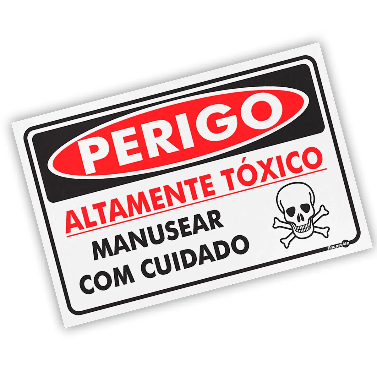 Placa Perigo Depósito de Embalagens de Agrotóxicos Encartale