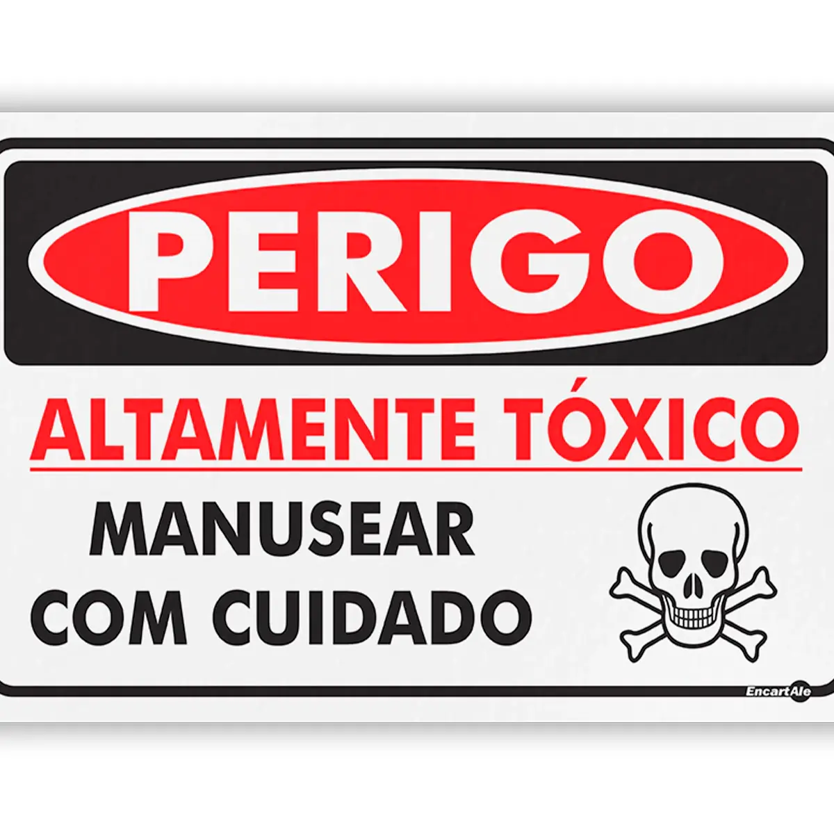 Placa Perigo Depósito de Embalagens de Agrotóxicos Encartale