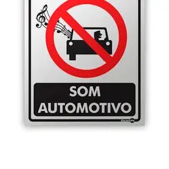 Placa Proibido Som Automático Encartale