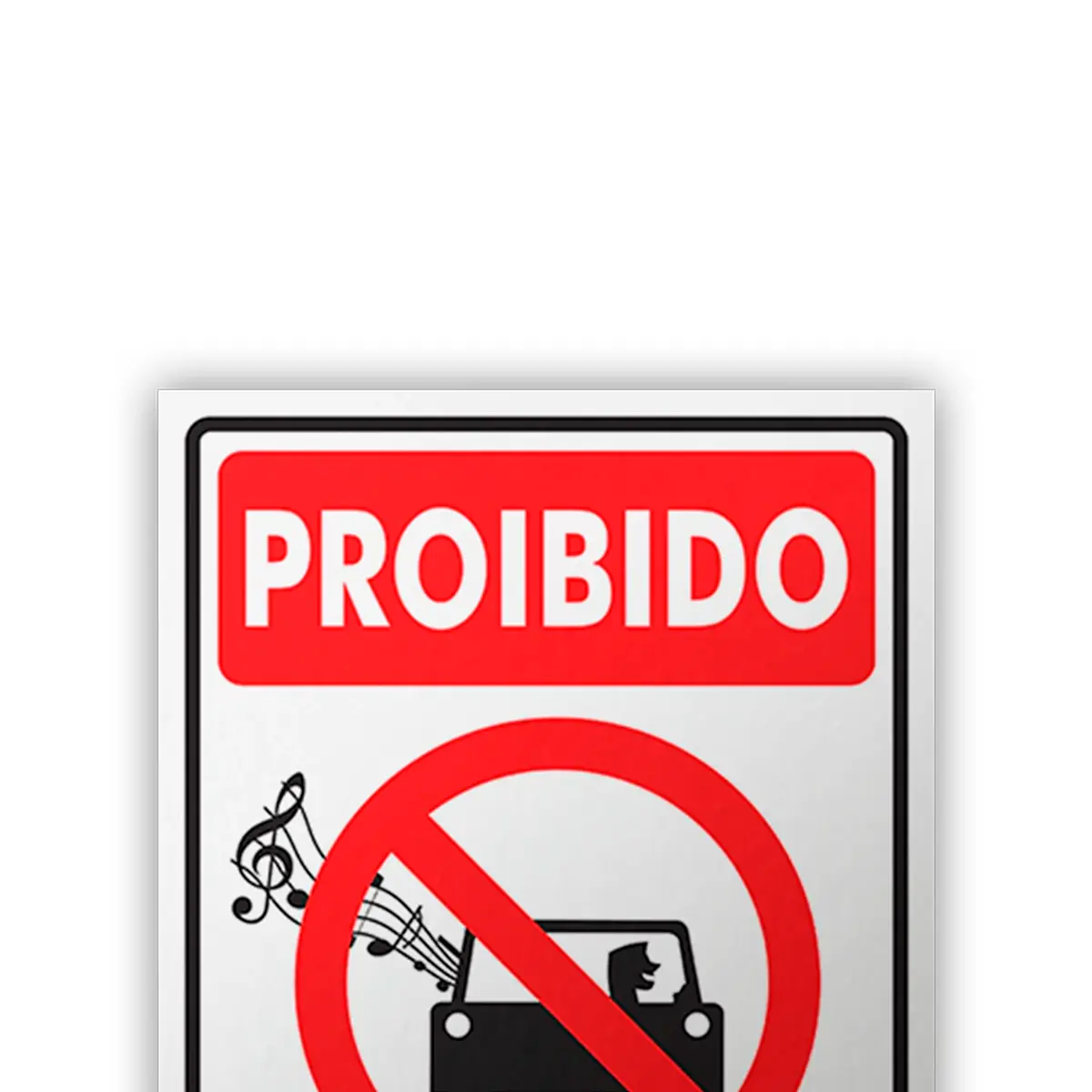 Placa Proibido Som Automático Encartale