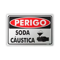 Placa Perigo Soda Cáustica  Encartale