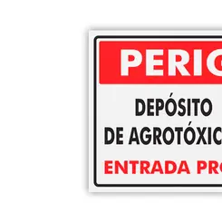 Placa Perigo Depósito de Agrotóxicos Encartale