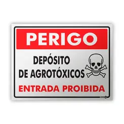 Placa Perigo Depósito de Agrotóxicos Encartale