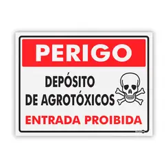 Placa Perigo Depósito de Agrotóxicos Encartale