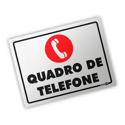 Placa Quadro de Telefone Encartale