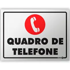 Placa Quadro de Telefone Encartale