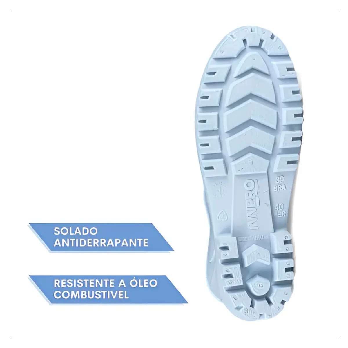 Bota de PVC Branca Agro Cano Médio Innpro