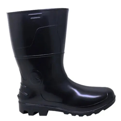 Bota PVC Preta Tipo Galocha com Forro Kadesh