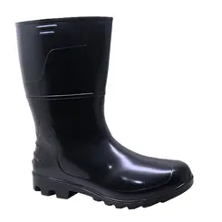 Bota PVC Preta Tipo Galocha com Forro Kadesh