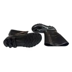 Bota PVC Preta Tipo Galocha com Forro Kadesh