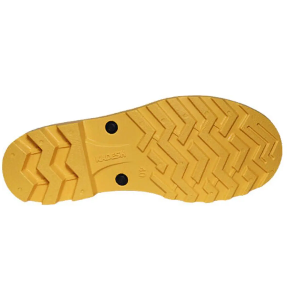 Bota PVC Preta com Solado Amarelo Tipo Galocha com Forro Kadesh