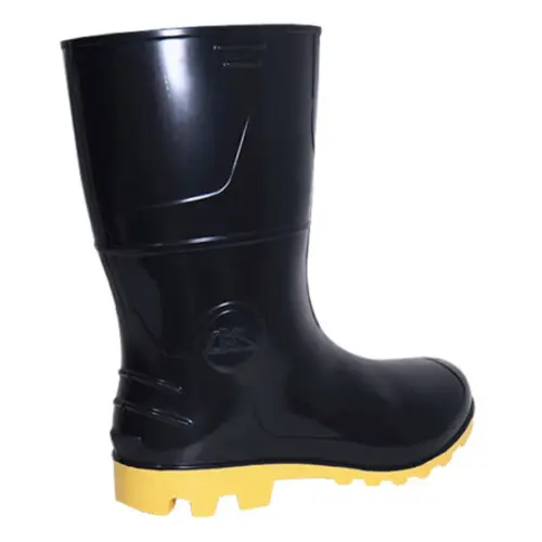 Bota de PVC Com Solado Amarelo Tipo Galocha Sem Forro Kadesh