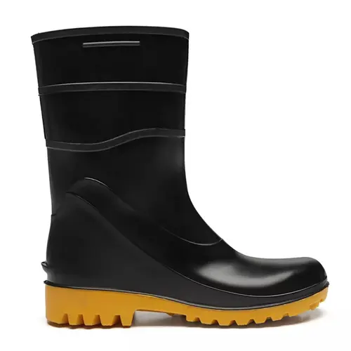 Bota de PVC Preta Solado Amarelo 82BPC600 Bracol
