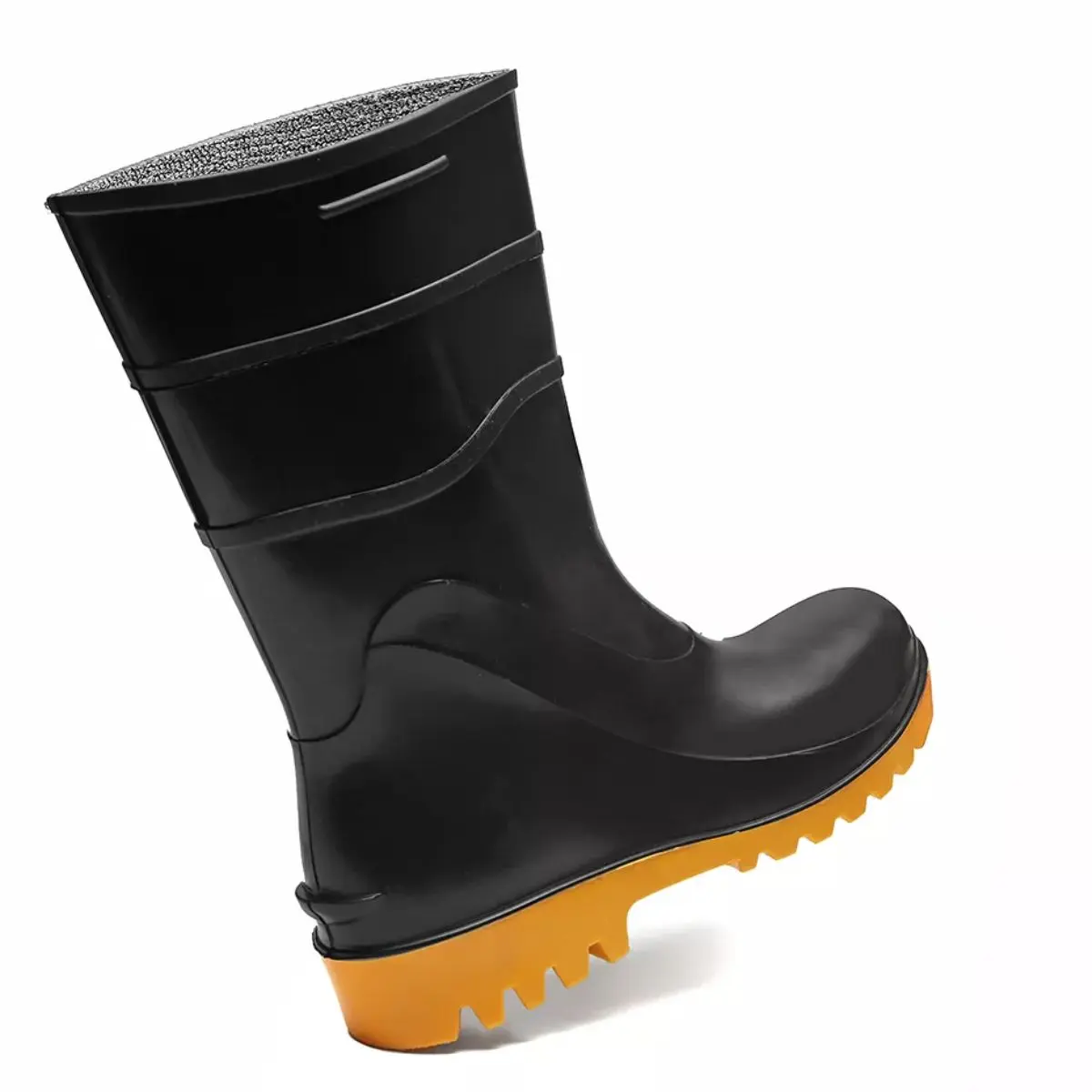 Bota de PVC Preta Solado Amarelo 82BPC600 Bracol